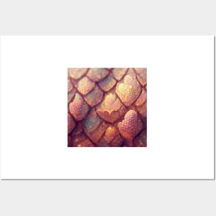 Dragon texture scales Posters and Art